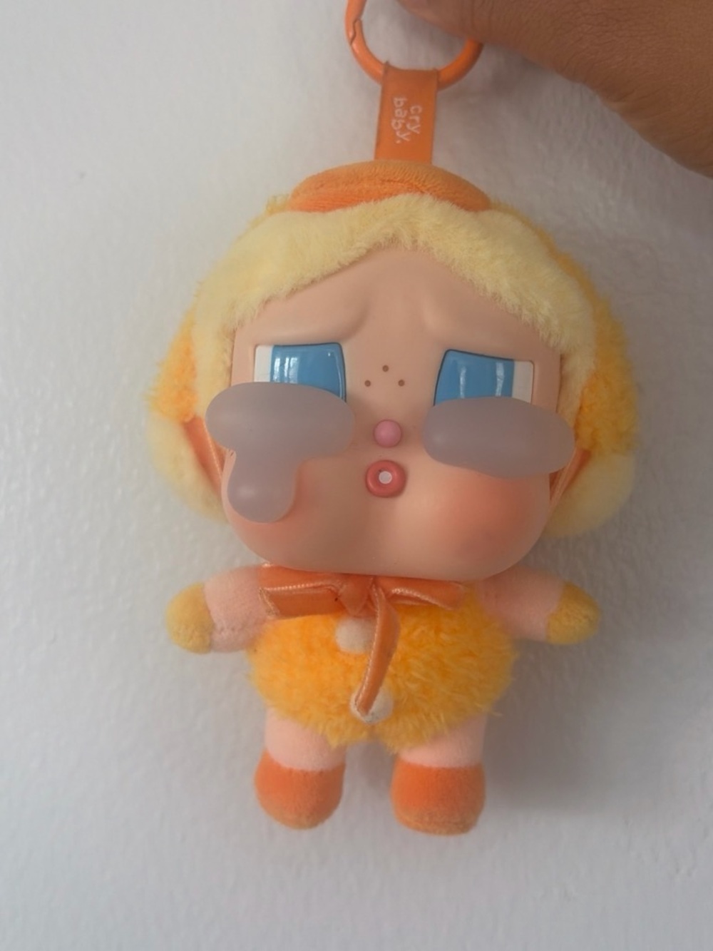 Orange Crybaby Plush Keychain - Cute Stuffed Accessory